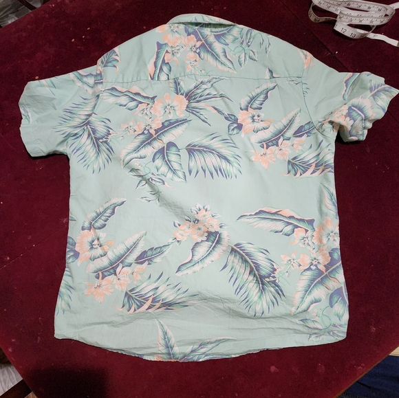 Fashion Nova Men Ocean Side Floral Short Sleeve Botton Down Shirt - Aqua - Picture 8 of 8